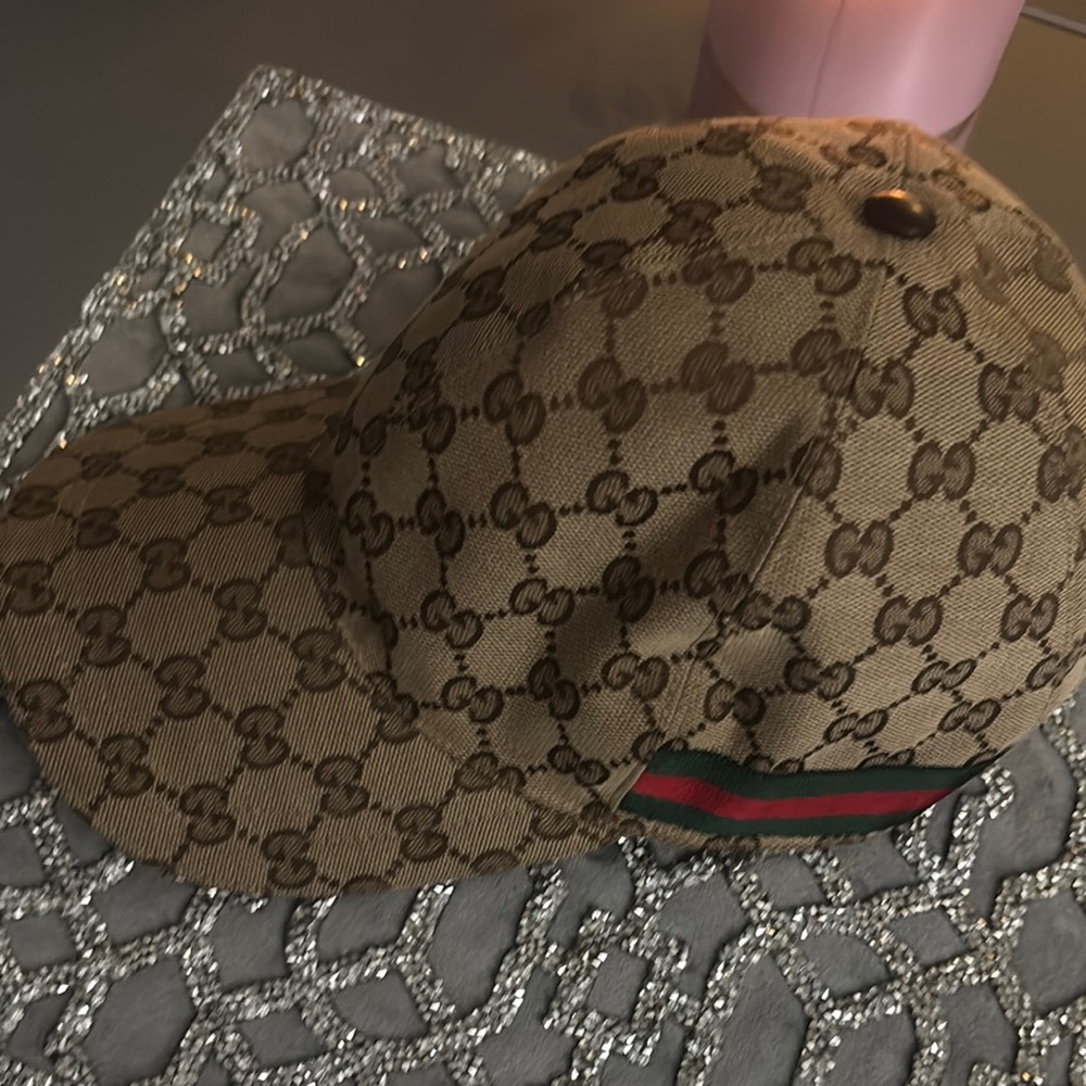 Gucci Brown Monogram Baseball Cap